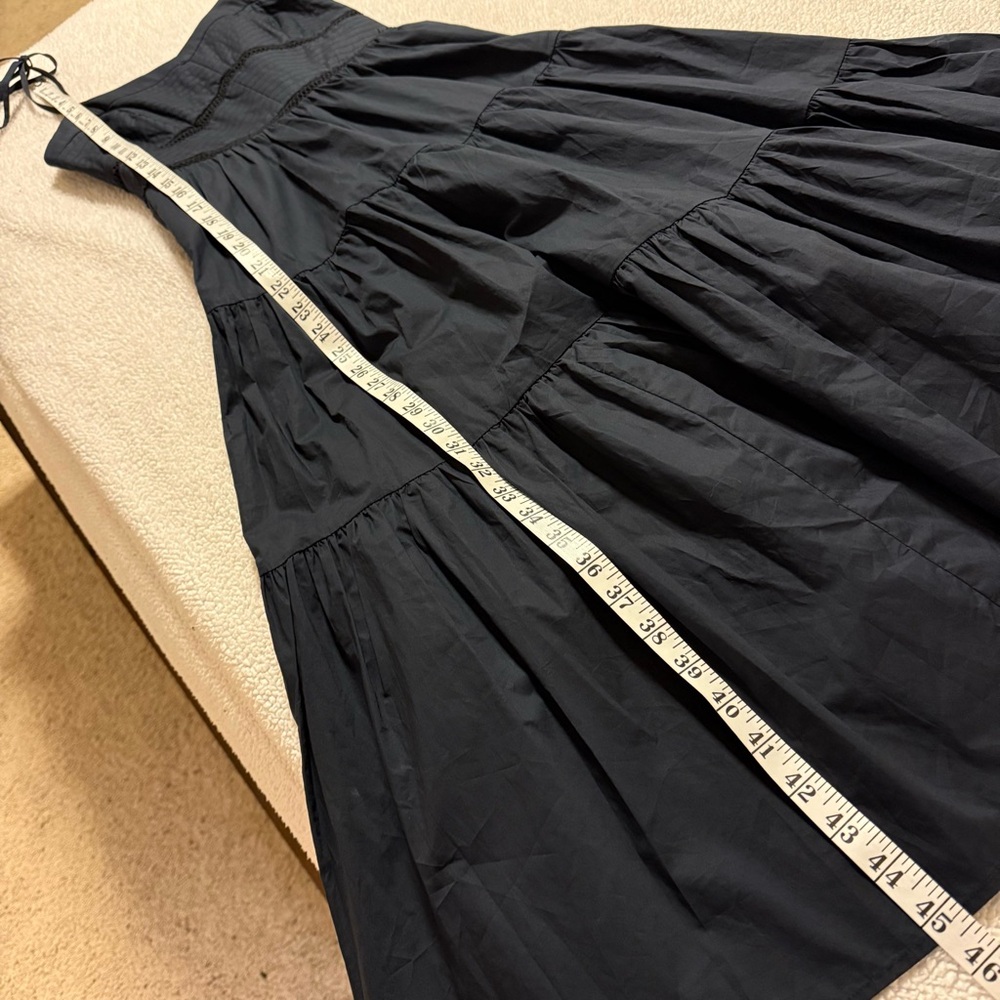 Christy Lynn Mira Tiered Midi Dress Navy Blue Sleeveless - Picture 8 of 11